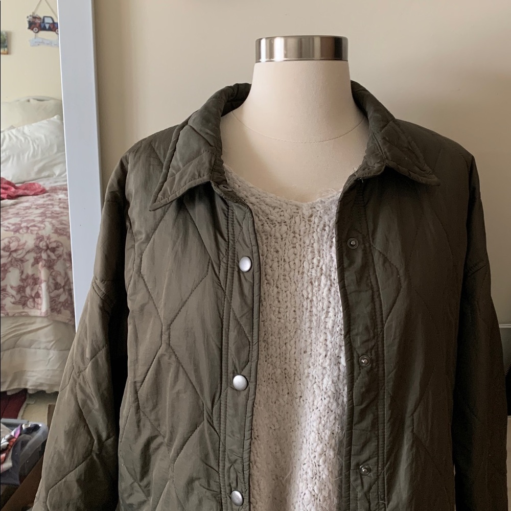 Thread & Supply Quilted Olive Jacket